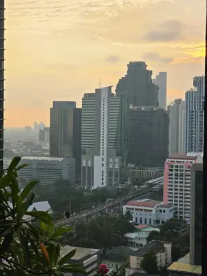 a city skyline with skyscrapers in a city at Super spacious city view apartment close to King Power Mahanakhon Pixel Building Silom Road Patpong Night Market 2 minutes to BTS rail transit bourgeois lifestyle neighborhood in Bangkok