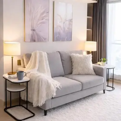 2BR Modern Condo Office Room Sofa Bed Pool Gym