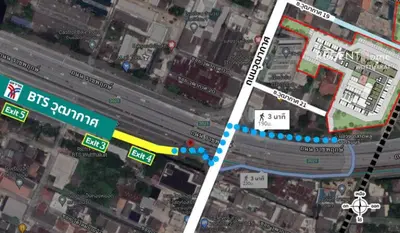 a map of a city with a freeway at A3508 Monthly Condo Skytrain Minutes away Full Kitchen and Bath! in Bangkok