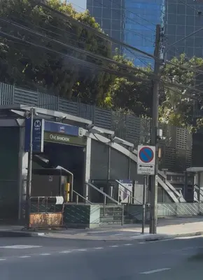 a gas station with a sign in front of it at Bonvie Residence in Thung Maha Mek