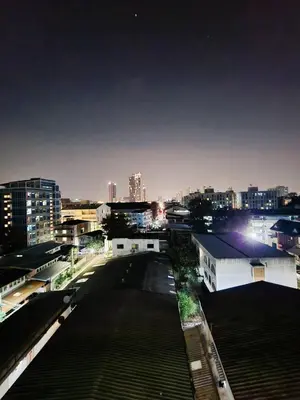 a view of a city at night with buildings at 707-STP Homely room Free Wi-Fi and Near BTS in Sathani Bang Khen