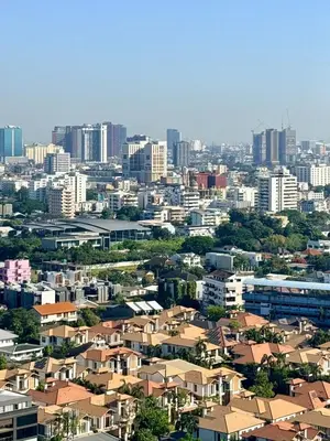 a view of a city with houses and buildings at Page65-Bangkok Urban Light & City Rhythm -Ekkamai in Bangkok