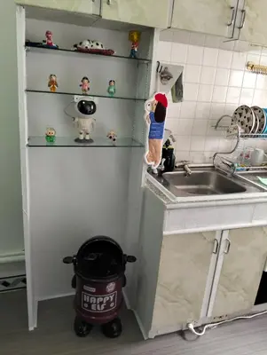 a toy kitchen with a sink and a counter at IMPACT popular condo แม่ตัง in Ban Bang Phang