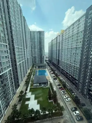an aerial view of a city with tall buildings at Bangson Monthly rental apartment in Bang Su