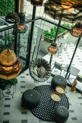 a view of a room with tires on the floor at NAP Hotel Bangkok in Bangkok