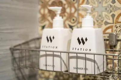 a shopping basket with two bottles ofiton and saturation gel at W Station in Bangkok