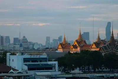 a view of a city with a city skyline at Theatre Residence in Bangkok