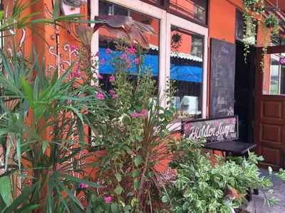 a group of plants in front of a building at Hidden Lumpu in Bangkok