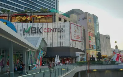 a shopping mall with people walking in front of it at Lub d Bangkok Siam - New Look, Across from MBK & Skytrain Access in Bangkok