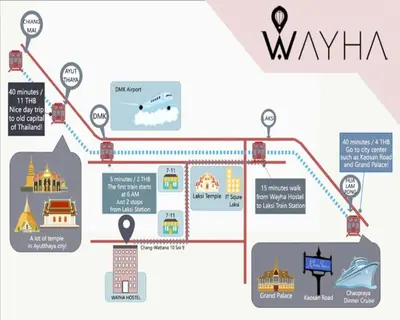 a map of waikikiikiikiikiikiikiikiikiikiiki resort at Wayha Hostel Don Mueang Airport in Bangkok
