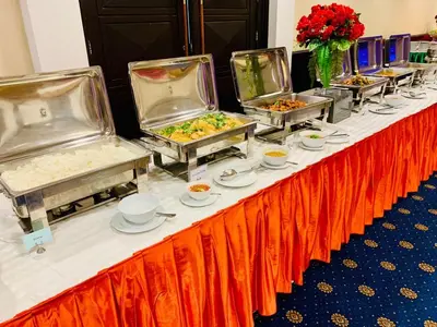 a buffet line with many different types of food at Princeton Bangkok in Bangkok
