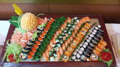 a tray of different types of vegetables on a table at Tai Pan Hotel in Bangkok