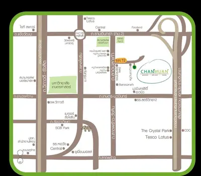 a map of the clarkatownatown station at Chanmuan Resident in Bangkok