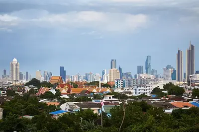 a cityscape of a city with tall buildings at Sivalai Place in Bangkok