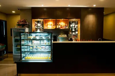 a counter in a store with a display case at 41 Suite Bangkok in Bangkok