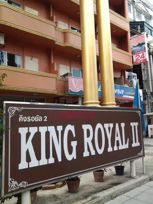 a sign that reads king royal in front of a building at King Royal 2 in Bangkok