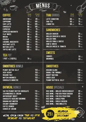 a menu for a mexican restaurant at the CAPSULE by UnionSPACE in Bangkok