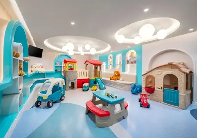 a childs play room with toys in it at Centre Point Sukhumvit 10 in Bangkok