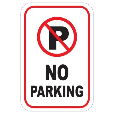 a sign that says no parking with a no parking symbol at Yello Rooms Hotel Victory Monument in Bangkok