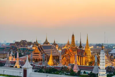 a view of a city with a lot of buildings at Comfy Bed Hostel in Bangkok