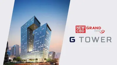 a rendering of a new grand building in a city at R9 Bangkok in Bangkok