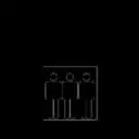 a black and white picture of people in the dark at Penang Palace in Bangkok