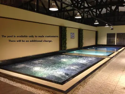 a pool is available only to make substances at Siam Paradise Entertainment Complex in Bangkok