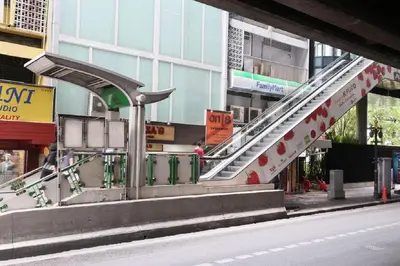 a stairway in front of a building at On 8 Sukhumvit Nana Bangkok in Bangkok