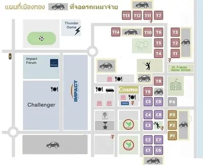 a screenshot of a cell phone screen with a map at Deluxe at Popular Condo in Bangkok