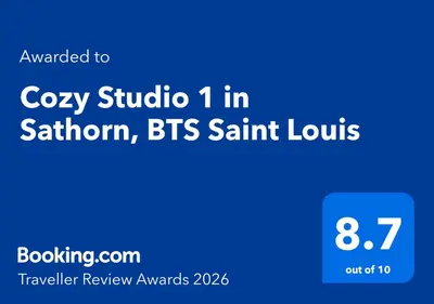 a screenshot of a cell phone with the textouched to cosy studio in at Cozy Studio 1 in Sathorn, BTS Saint Louis in Bangkok