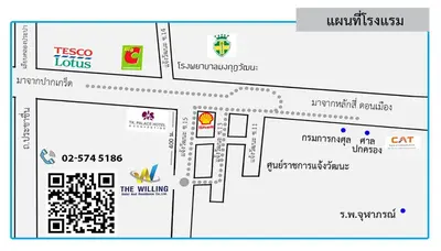 a map of the vicinity of the building at The Willing Hotel and Residence in Lak Si