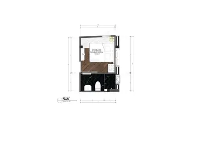 a floor plan of a house at KLYDE Boutique - Chatuchak in Bangkok