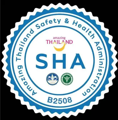 a label for a herbal safety and healing sha at The Krungkasem Srikrung Hotel in Bangkok