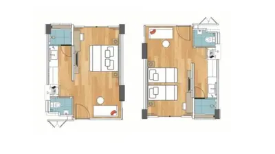 a floor plan of a house with at Maitria Hotel Rama 9 Bangkok - A Chatrium Collection in Bangkok