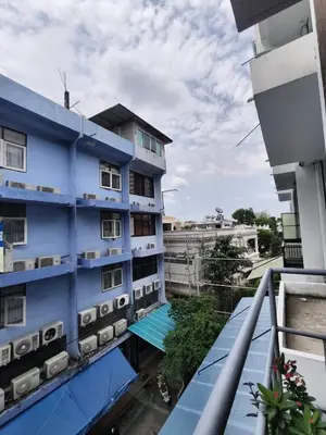 a view from the balcony of a building at Cloud no 4 Green n Quiet Heart BKK With a Balcony in Bangkok