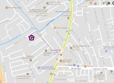 a close up of a map with at Gfeel Hostel in Bangkok