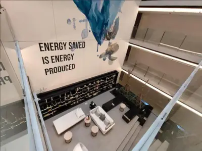 an overhead view of a room with an energy served is energy produced at Bangkok Asok Circle REIN Sukhumvit 12#2BR&3BR#Pool&Gym#Near Terminal 21 in Bangkok