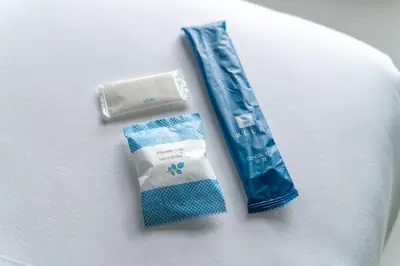 a close up of a sock and a tube of toothpaste at Sabai Residence @Bangyai in Nonthaburi
