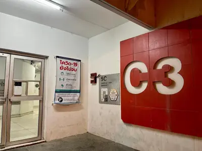 a sign on a wall with the number on it at Lively Impact C3-C9 in Nonthaburi