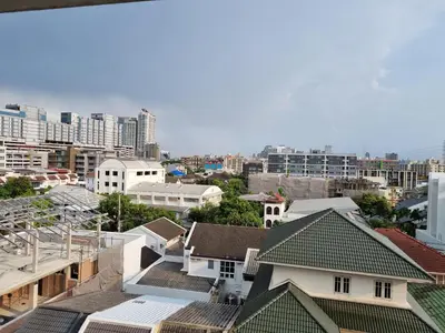 an aerial view of a city with buildings at Tiara Place in Bangkok